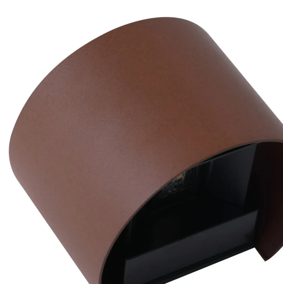 Lindby Smart LED udendørs væglampe Dara rust rund CCT RGB Tuya