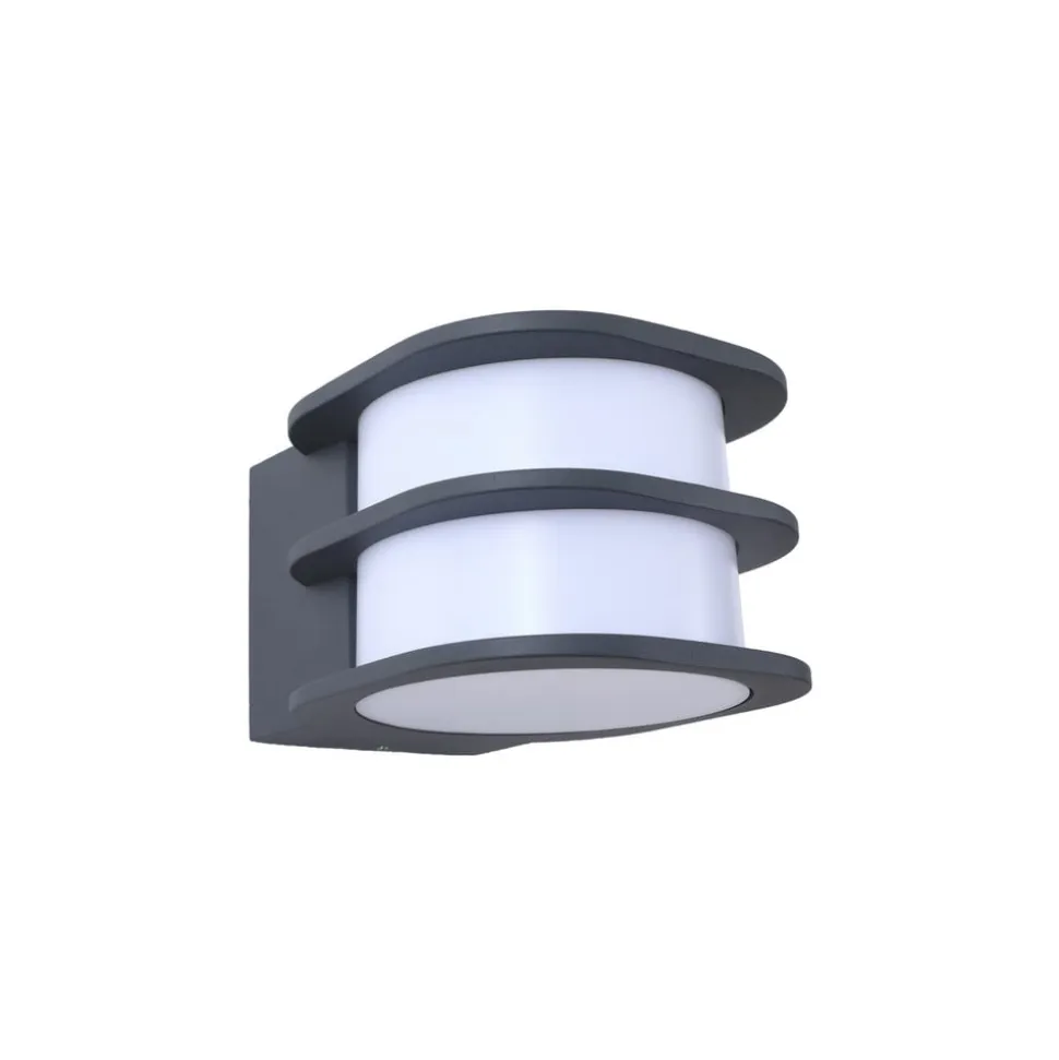 Lindby Smart LED udendørs væglampe Fyra, rund, CCT, RGB, Tuya