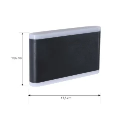 Lindby Smart LED udendørs væglampe Elvi, CCT, RGB, Tuya, IP54