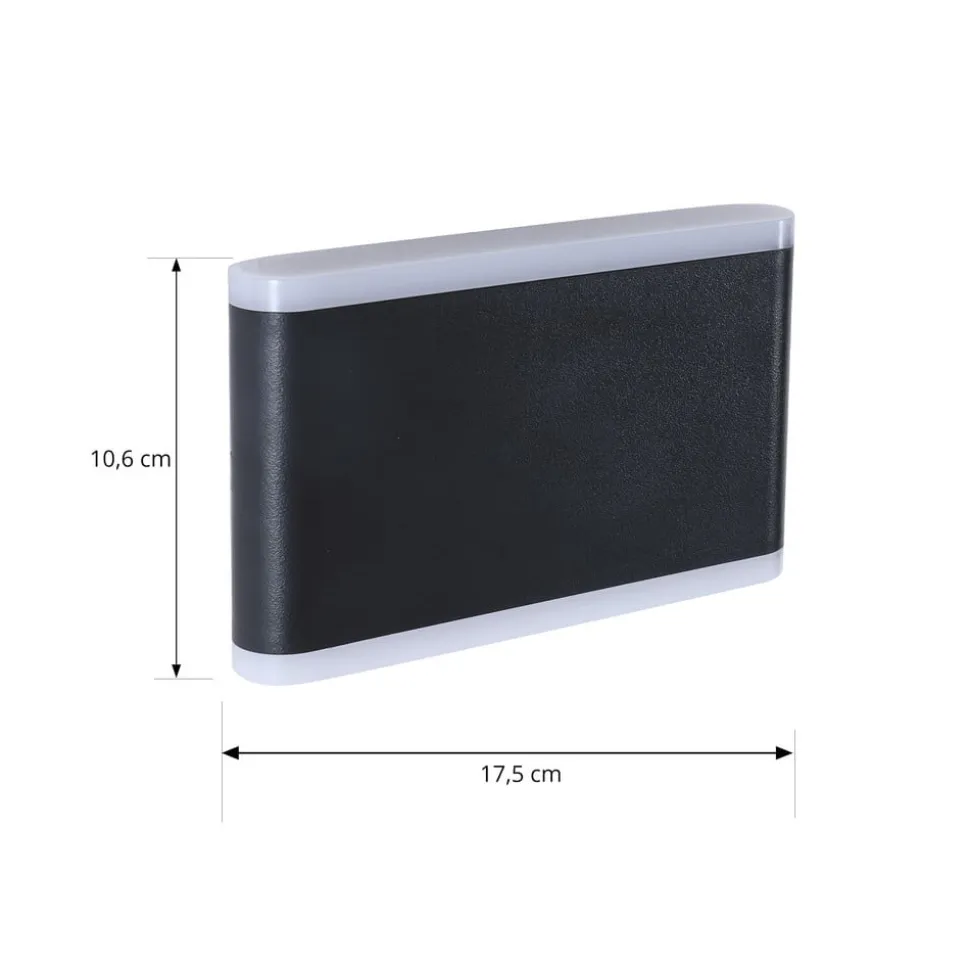Lindby Smart LED udendørs væglampe Elvi, CCT, RGB, Tuya, IP54
