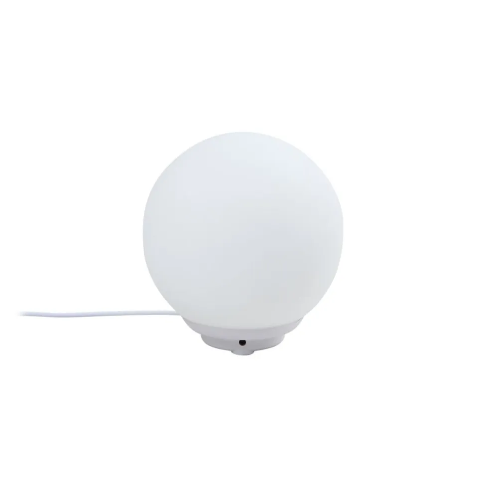 Lindby Smart LED-bordlampe Cosmia, hvid, glas, Tuya