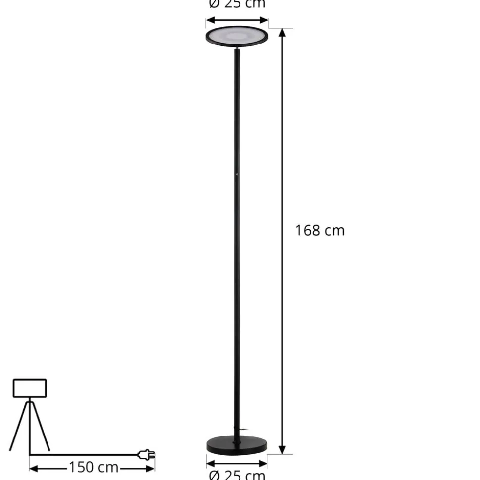 Lindby Smart LED-gulvlampe Cilian, CCT, Tuya, ZigBee, Hue