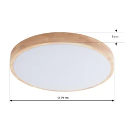 Lindby Smart LED-loftlampe Innes træ Ø39cm RGB CCT Tuya