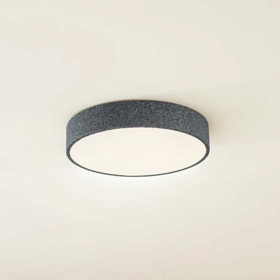 Lindby Smart LED-loftlampe Elmor Ø 45 cm grå RGB CCT