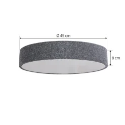 Lindby Smart LED-loftlampe Elmor Ø 45 cm grå RGB CCT