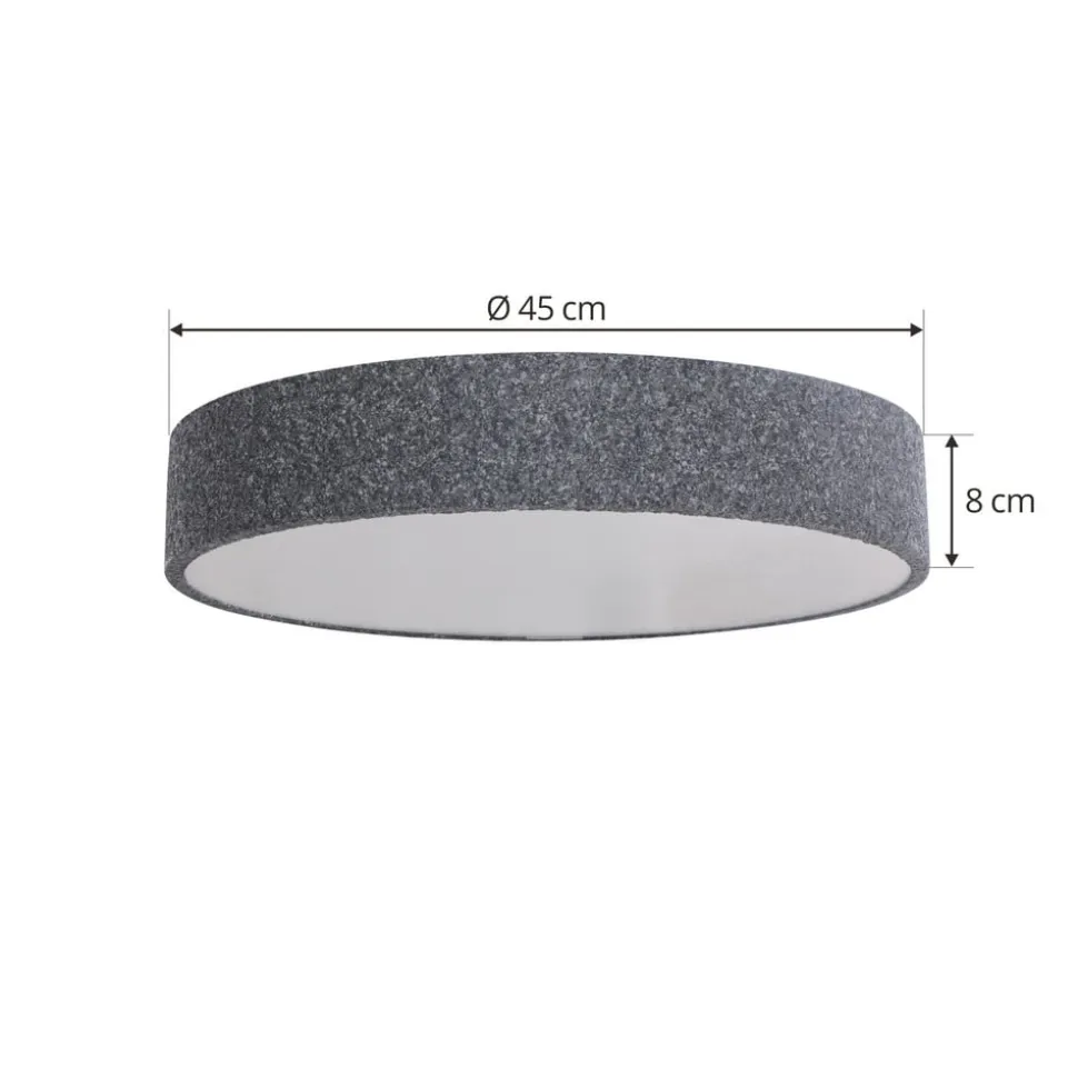 Lindby Smart LED-loftlampe Elmor Ø 45 cm grå RGB CCT