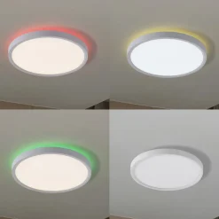 Lindby Smart LED-loftlampe Deika, Ø 40 cm, hvid, Tuya