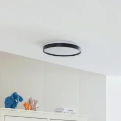 Lindby Smart LED-loftslampe Mirren sort metal CCT Tuya