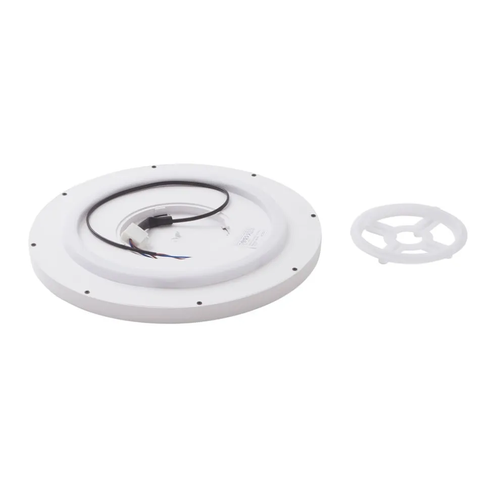 Lindby Smart LED-loftslampe Denora, hvid, RGB, CCT, Tuya