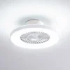 Lindby Smart LED-loftventilator Paavo, hvid, støjsvag, Tuya