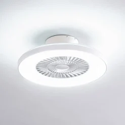 Lindby Smart LED-loftventilator Paavo, hvid, støjsvag, Tuya