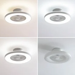 Lindby Smart LED-loftventilator Paavo, hvid, støjsvag, Tuya