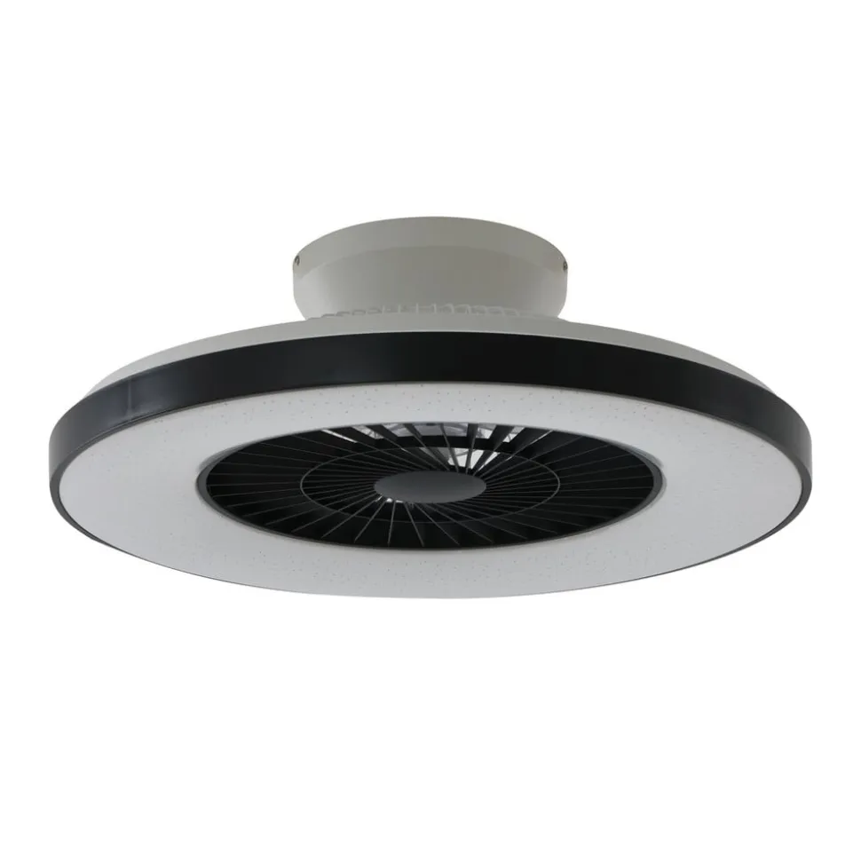 Lindby Smart LED-loftventilator Paavo sort, lydsvag Tuya