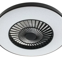 Lindby Smart LED-loftventilator Paavo sort, lydsvag Tuya