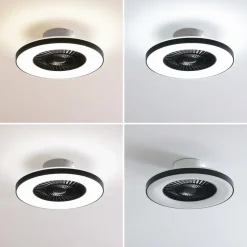 Lindby Smart LED-loftventilator Paavo sort, lydsvag Tuya