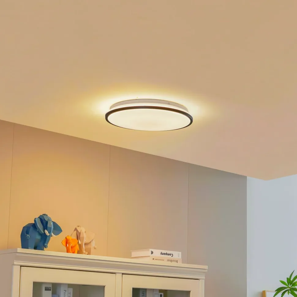 Lindby Smart Swaran LED-loftslampe, Ø39,5 cm, RGB, CCT, Tuya