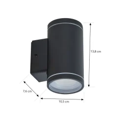 Lindby Smart udendørs LED-væglampe Valtin CCT RGB Tuya IP54