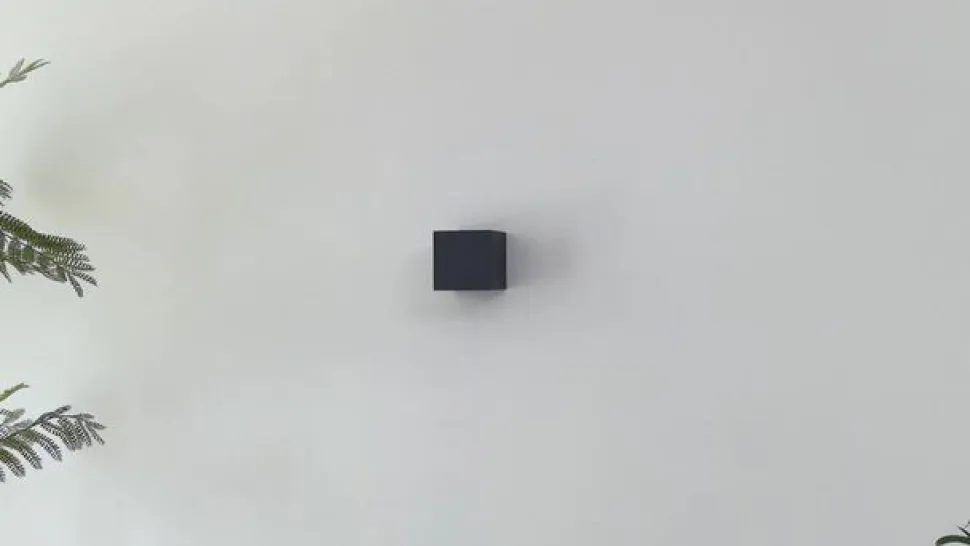 Lindby Smart udendørs LED-væglampe Dara grå kantet CCT RGB Tuya