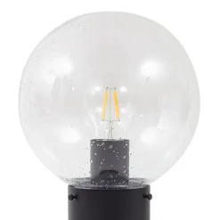 Lindby sokkellampe Dangan, klar, højde 60 cm, glas, metal