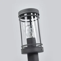 Lindby sokkellampe Djori, 50 cm, antracit, stål, E27