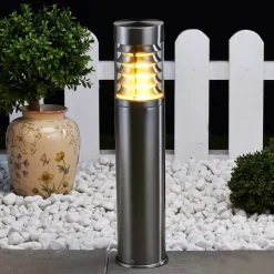 Lindby sokkellampe Enja, 50 cm, stål, IP44, E27