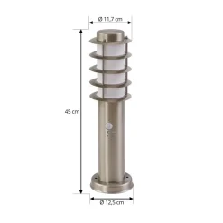 Lindby sokkellampe Hanja, sensor, stål, Ø 11,7 cm