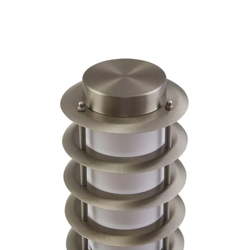 Lindby sokkellampe Hanja, sensor, stål, Ø 11,7 cm