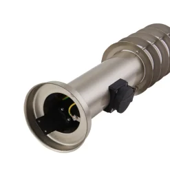 Lindby sokkellampe Hanja, sensor, stål, Ø 11,7 cm