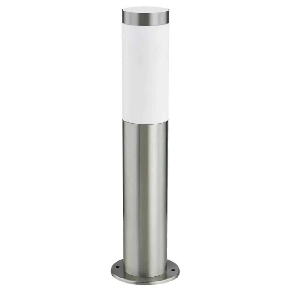 Lindby Sokkellampe Statius, grå, stål, sensor, 45 cm