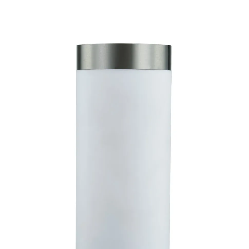 Lindby Sokkellampe Statius, grå, stål, sensor, 45 cm