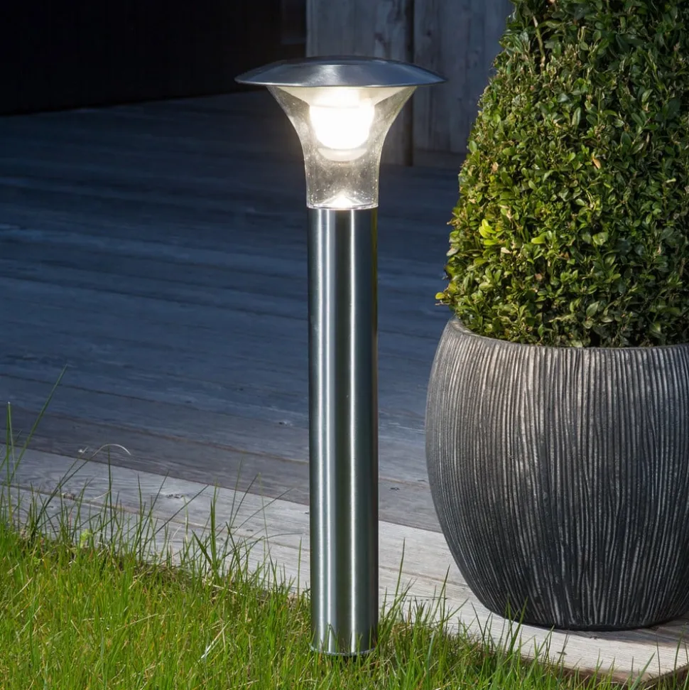 Lindby Solar-LED-lampe med jordspyd Jolin, 66 cm, stål