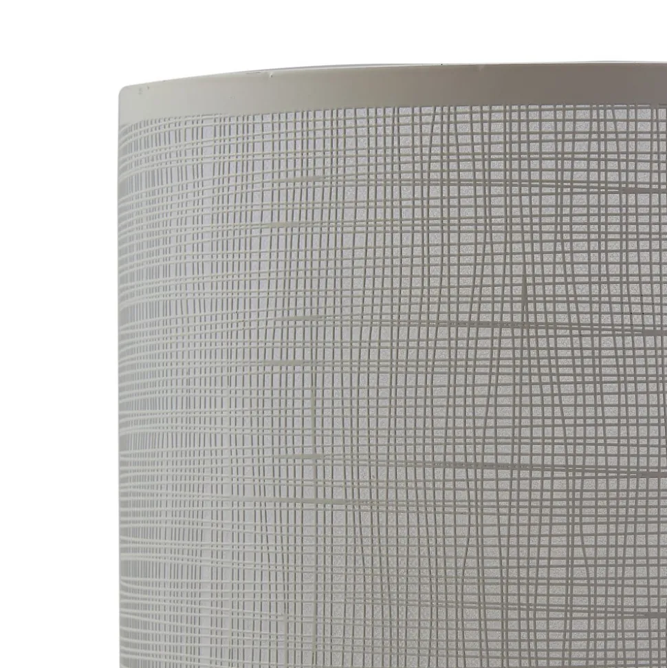 Lindby Sorscha bordlampe, hvid, jern, Ø 26 cm