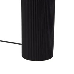 Lindby Sorscha bordlampe, sort, jern, Ø 26 cm