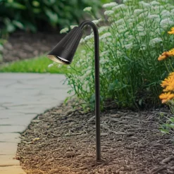 Lindby Sorvete lampe med jordspyd, sort, metal, højde 62 cm