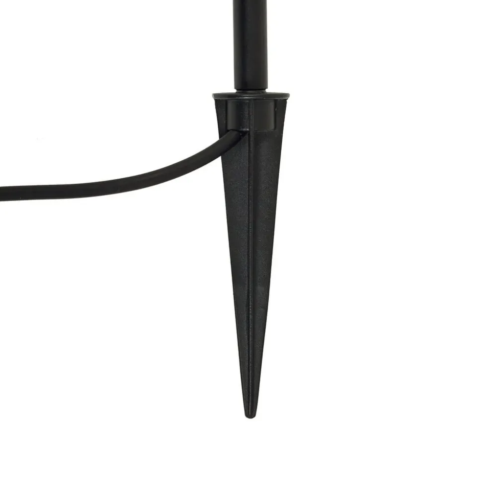 Lindby Sorvete lampe med jordspyd, sort, metal, højde 62 cm