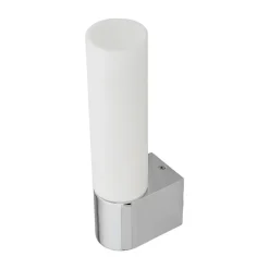 Lindby spejllampe Melike, 27 cm, krom, IP44, stikkontakt