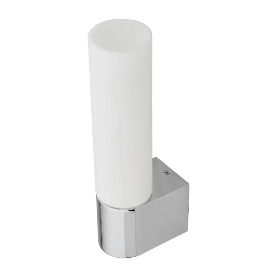Lindby spejllampe Melike, 27 cm, krom, IP44, stikkontakt