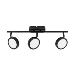 Lindby spot Neros, sort, 3-lys, 55 cm, CCT, jern