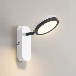 Lindby spot Vesim, hvid, 1-lys, 15 cm høj, jern