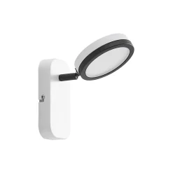 Lindby spot Vesim, hvid, 1-lys, 15 cm høj, jern