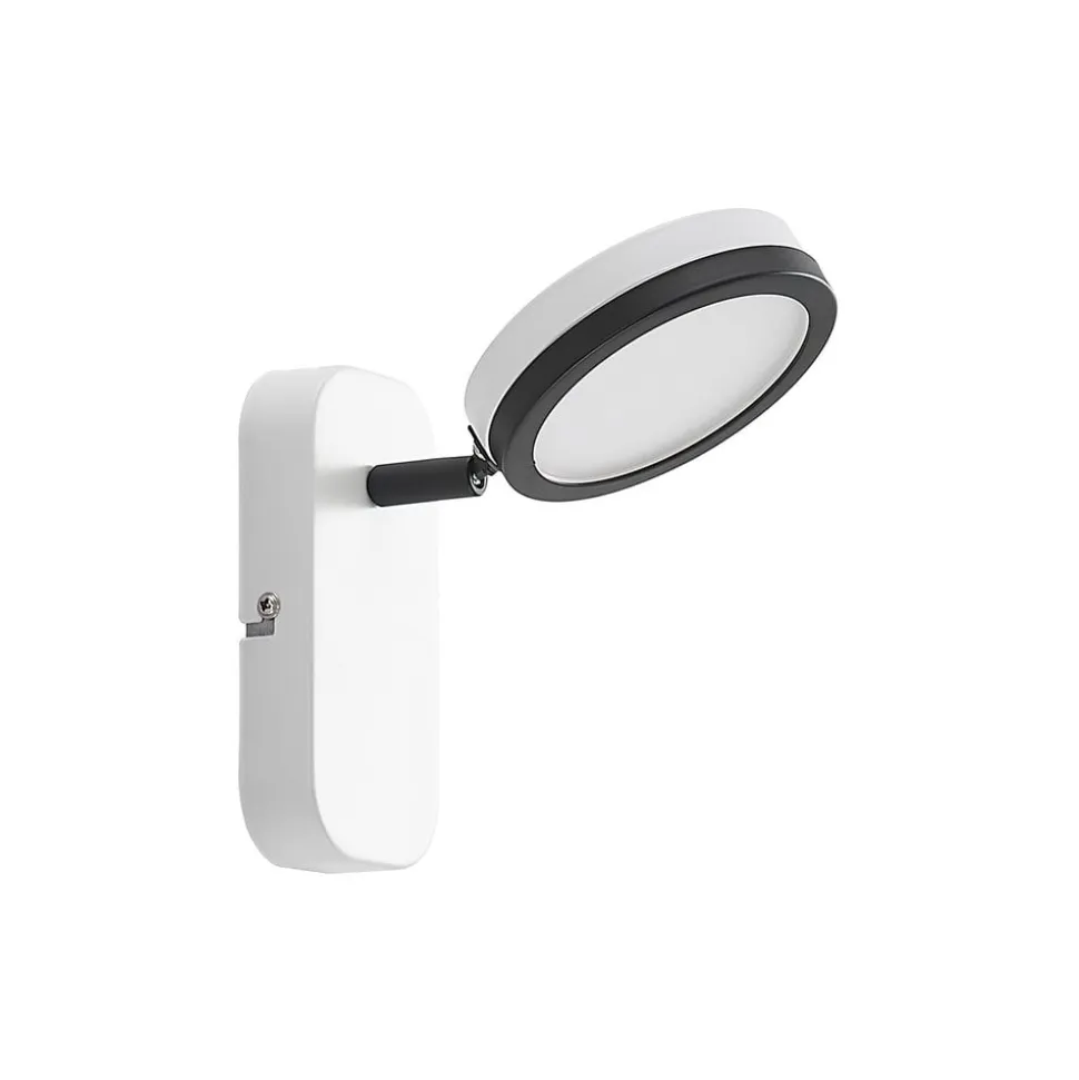 Lindby spot Vesim, hvid, 1-lys, 15 cm høj, jern