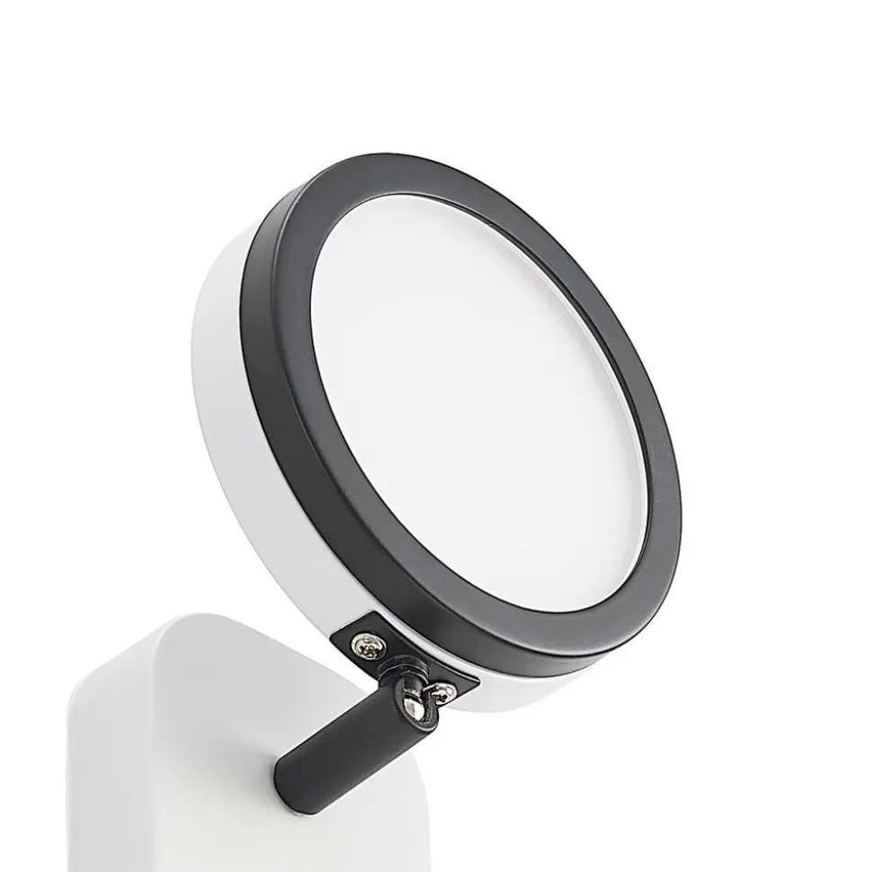 Lindby spot Vesim, hvid, 1-lys, 15 cm høj, jern