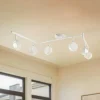 Lindby spotlight Jyla, hvid, linse, 3.000 K, 6-lys, GX53