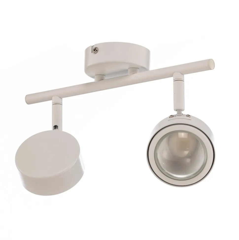 Lindby spotlight Jyla, hvid, linse, 4.200 K, 2-lys, GX53