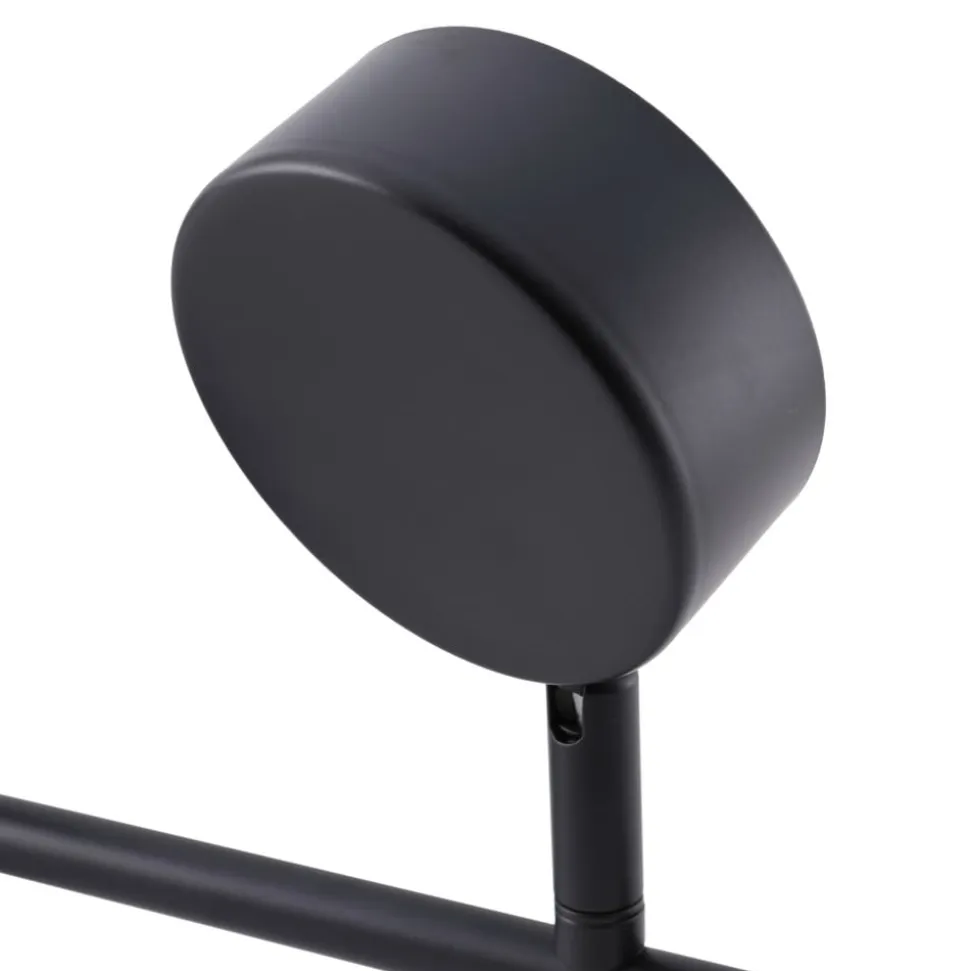 Lindby spotlight Jyla, sort, linse, 3.000 K, 3-lys, GX53