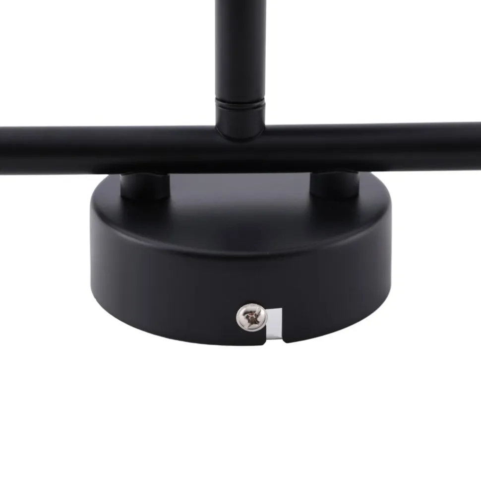 Lindby spotlight Jyla, sort, linse, 3.000 K, 3-lys, GX53