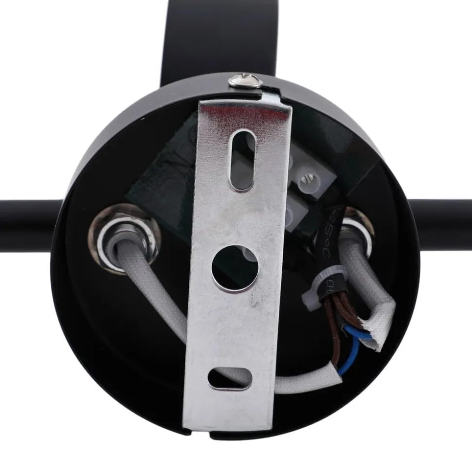 Lindby spotlight Jyla, sort, linse, 3.000 K, 3-lys, GX53