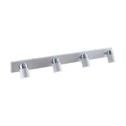 Lindby spotlight Kardo, 4 lyskilder, hvid, metal, IP44