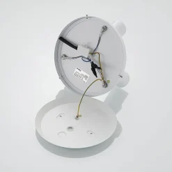 Lindby spotlight Kardo, roundel, 3 lyskilder, hvid, metal, IP44