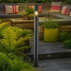 Lindby Statius vejlampe, antracit, jern, 100 cm